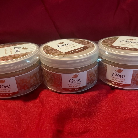 Dove 3pack Limited Edition Hot Cocoa Body Scrub Trio- New - Picture 2 of 5